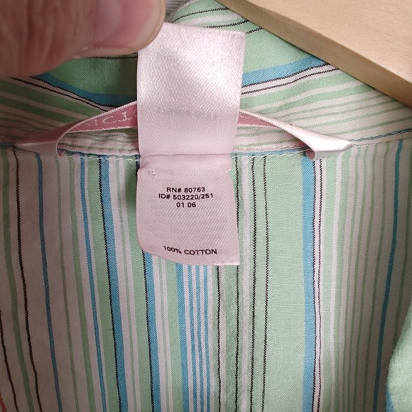 Victoria's Secret Pajama Set Button Front Short Shorts Rainbow Stripes XL Cotton - Picture 7 of 9